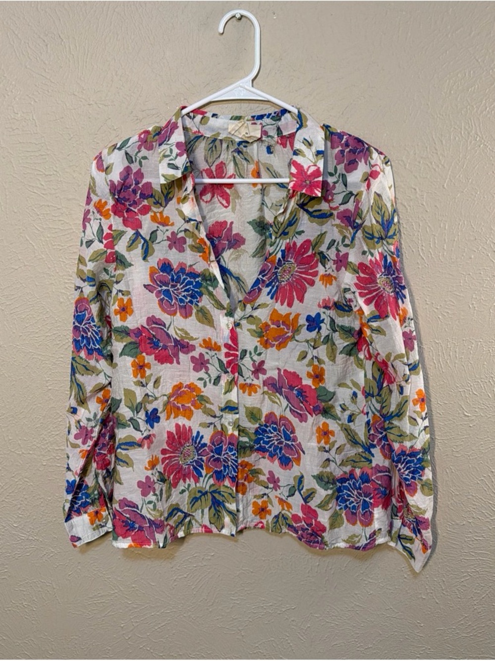 Floral Button-Up Shirt - White Multi